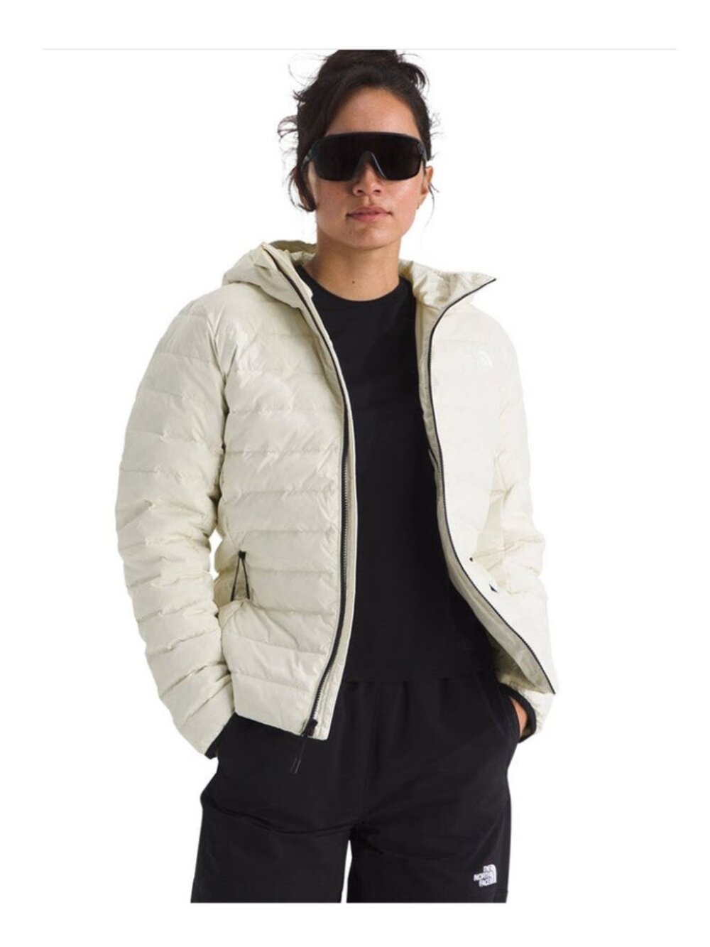 The North Face Women's Classic Down Hooded Jacket Sz L